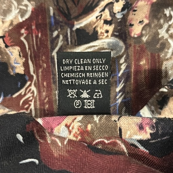 Guy Buffet Parisian Cafe Silk Button Front Camp Shirt Men Medium Casual Luxury - Picture 7 of 8